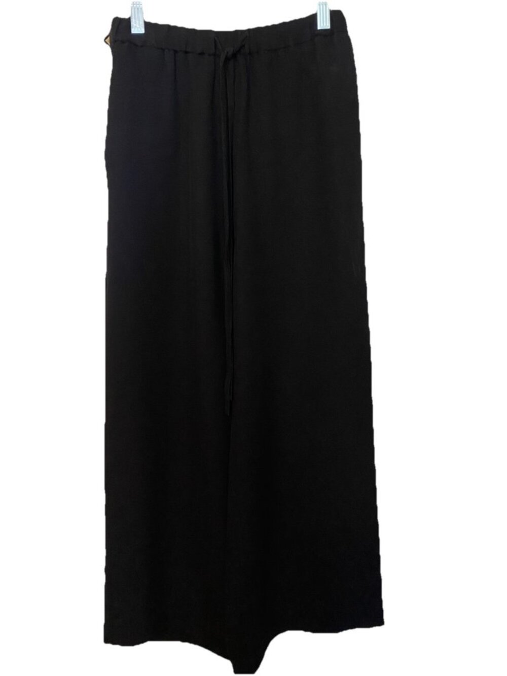 Authentic Valentino Black Silk Crepe Cropped Wide-Leg Culottes Size IT 36 US 0